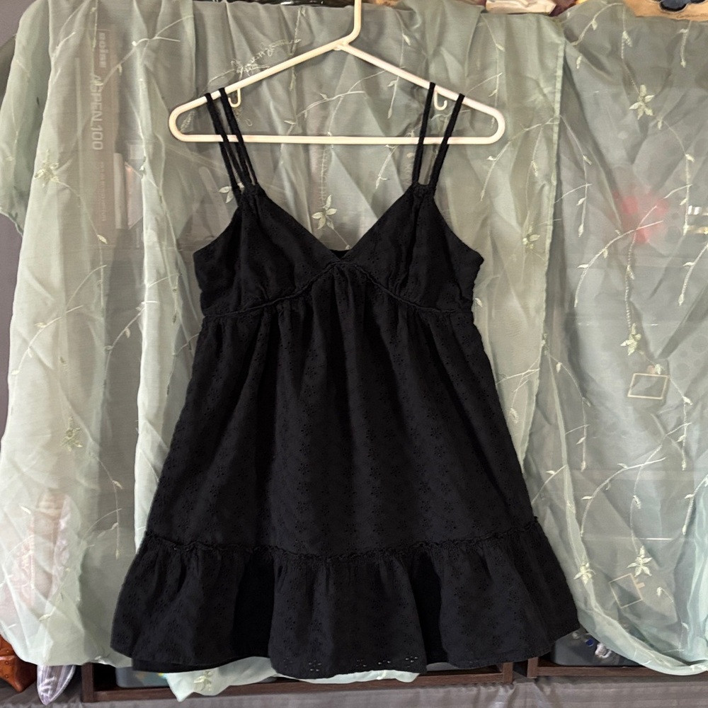 Wild Fable Black Eyelet Mini Dress